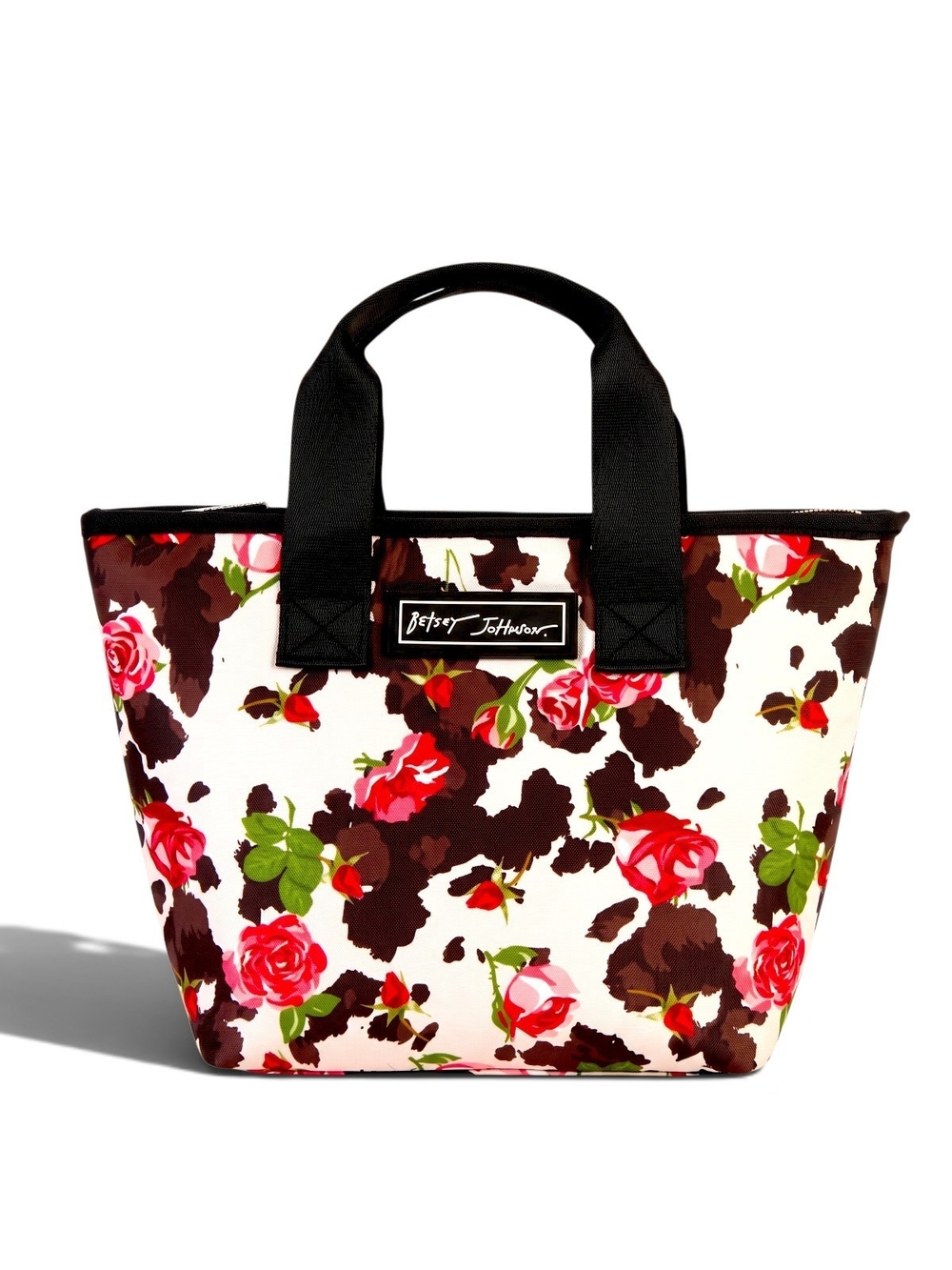 Betsey Johnson Rose Animal Print Cow Insulated Lunch Tote NWT TBJ-0460